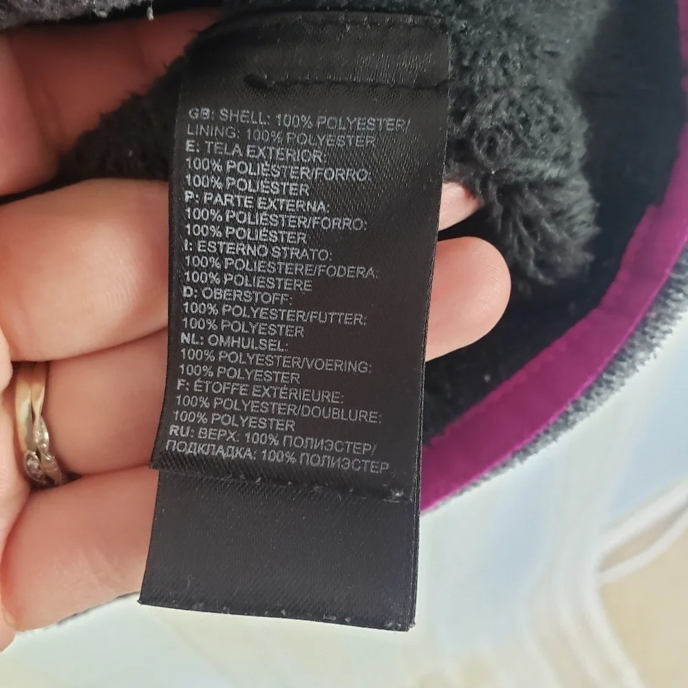 The North Face‎ Banderitas Fleece Jacket Gray Girls Size Extra Large